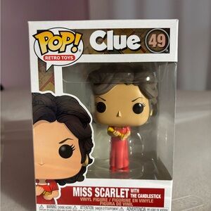 Funko Clue Miss Scarlet Figure with Red Dress